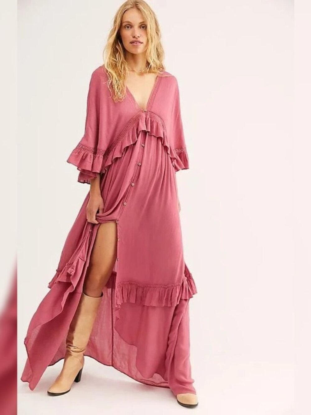 Free People Paradiso Dress XS 2 Women Casual Endless Summer Buttondown NEW 38678